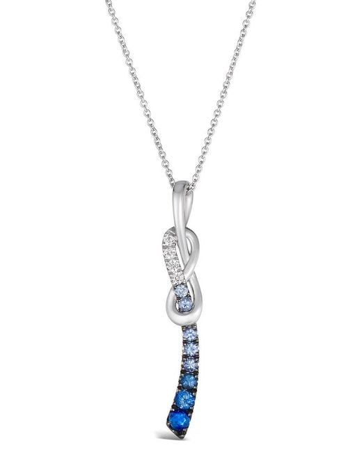 Le Vian Metallic Le Vian Tranquility 14K 0.09 Ct. Tw. Sapphire Pendant Necklace
