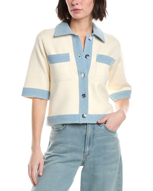 Nanette Lepore Blue Cardigan Sweater