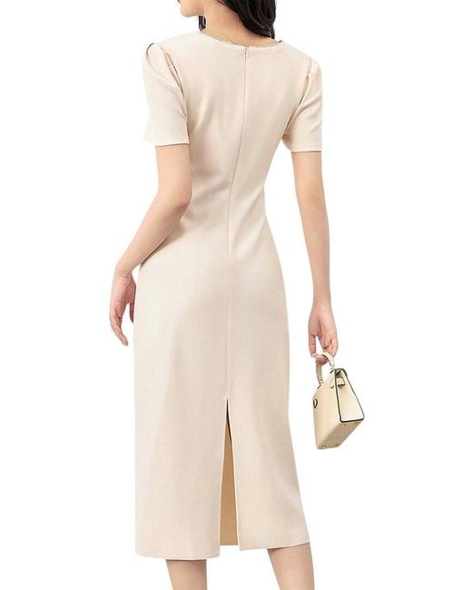 Monique Lagarde Natural Midi Dress