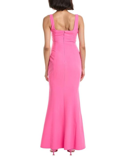 Laundry by Shelli Segal Pink Square Neck Gown