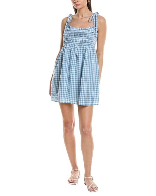 JLuxe Blue Solid Sleeveless Mini Dress
