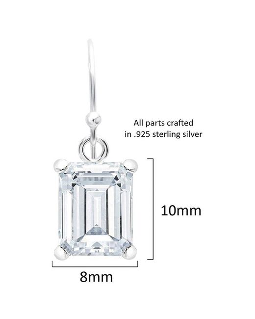 MaxColor White 6.50 Ct. Tw. Topaz Drop Earrings