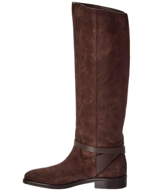 Jimmy Choo Brown Lawton Kb Leather Knee-High Boot