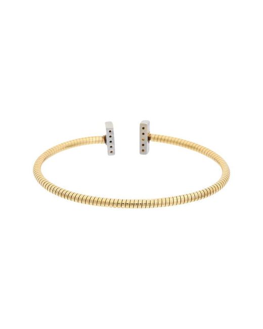 Meshmerise White 18K Over 0.10 Ct. Tw. Diamond Bangle Bracelet