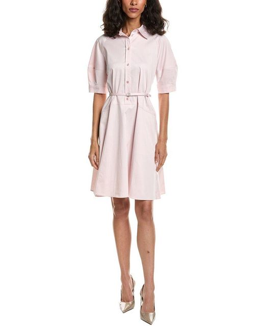 Boss Pink Delaurena Flare Mini Dress