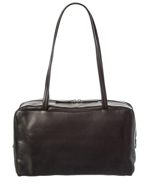 The Row Black Leather Shoulder Bag