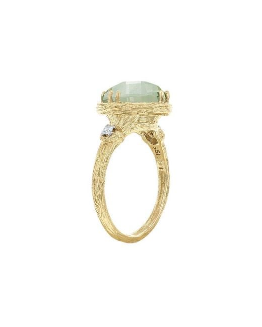 Reiss Metallic 14K 3.55 Ct. Tw. Diamond & Amethyst Cocktail Ring