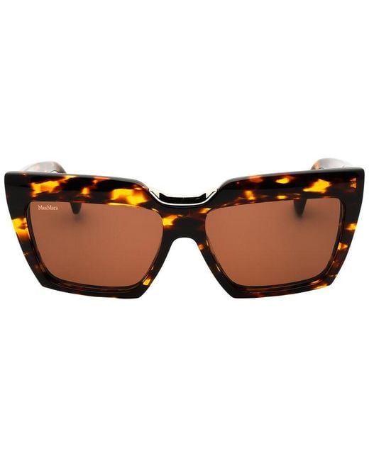 Max Mara Brown Mm0137 56Mm Sunglasses