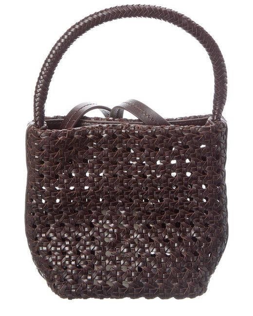 Madewell Brown Micro Caning Bucket Bag