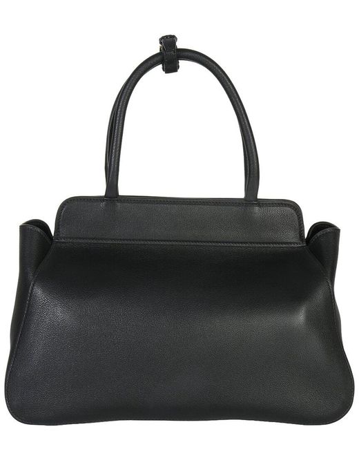 Prada Black Leather Soft Grain Medium Tote, Never Carried (Authentic Pre-Loved)