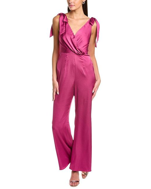 Black by Bariano Pink Dolly Bow Jumpsuit