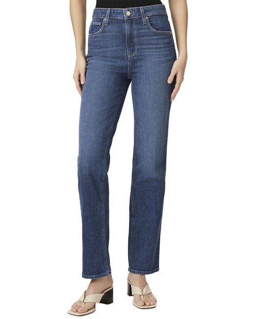 PAIGE Blue Stella Super High Rise Straight Leg Jean