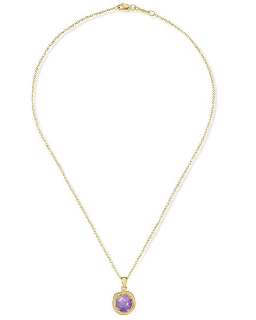 Reiss Metallic 14k 1.80 Ct. Tw. Amethyst Necklace