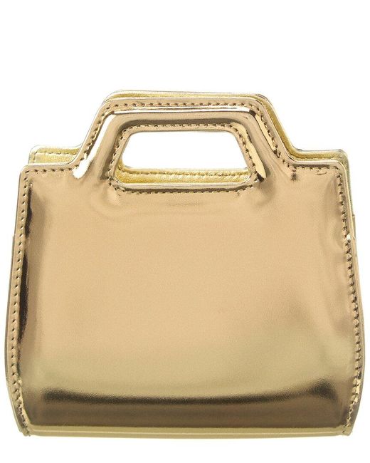 Ferragamo Metallic Wanda Leather Micro Bag