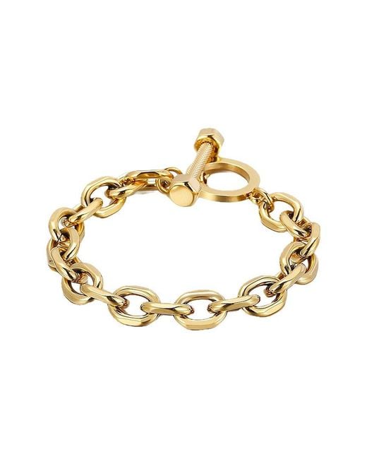 jean claude Metallic Stainless Steel Toggle Bracelet for men
