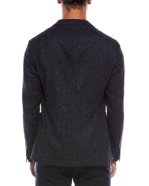 Boss Blue Hanry Wool & Silk-Blend Blazer for men