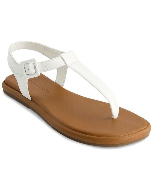 Bernardo White Tucson Leather Sandal
