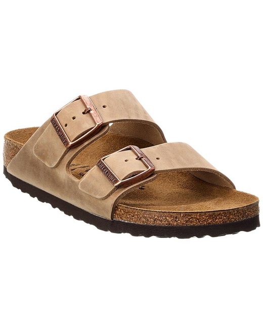 Birkenstock Brown Narrow Arizona Oiled Leather Sandal
