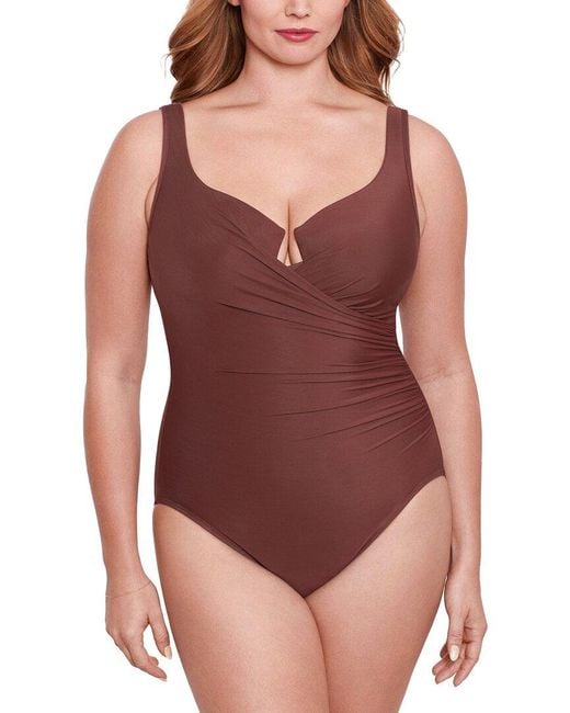 Miraclesuit Purple Solid Escape One-Piece