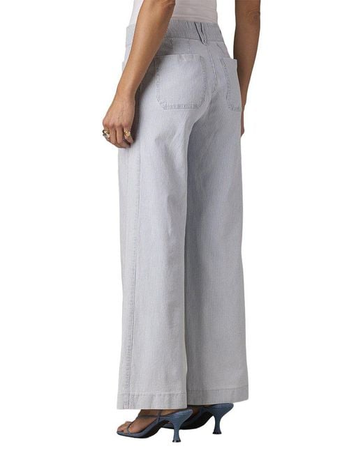 Wit & Wisdom Gray Powder Emma High Rise Patch Pocket Wide Leg Jean