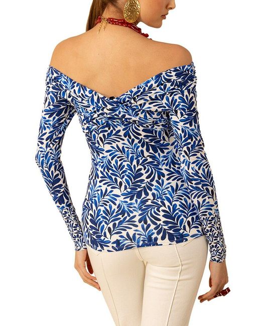 Hale Bob Blue Emmie Blouse