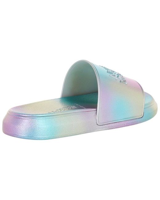 Alexander McQueen Blue Rubber Sandal