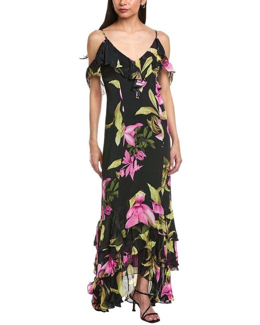 Rococo Sand Black High Low Maxi Dress