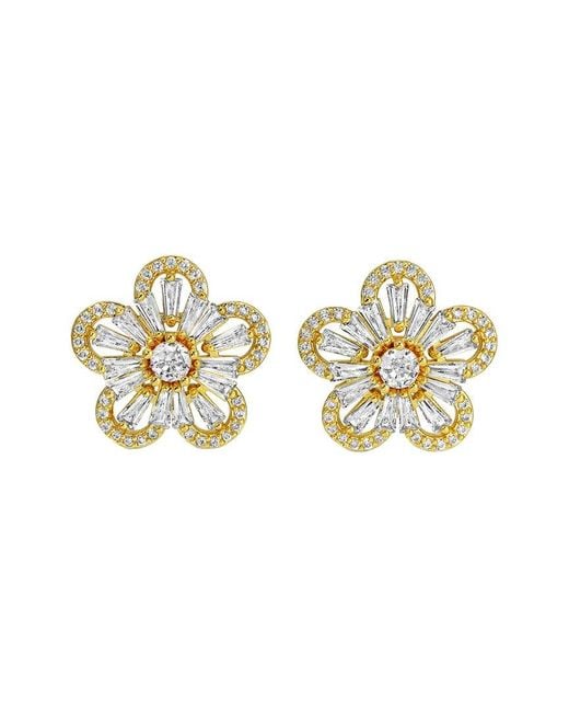 Eye Candy LA Metallic Cz Stud Earring