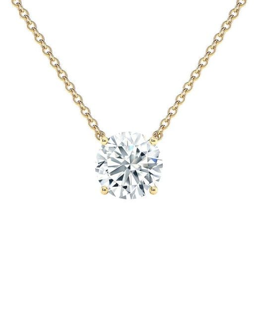 Sabrina Designs Lab Grown Diamonds Metallic 14K 2.50 Ct. Tw. Lab-Grown Diamond Solitaire Necklace