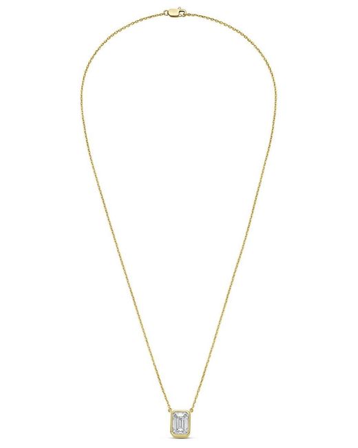 Diana M Metallic Diana M. 14K 2.00 Ct. Tw. Lab-Grown Diamond Pendant Necklace