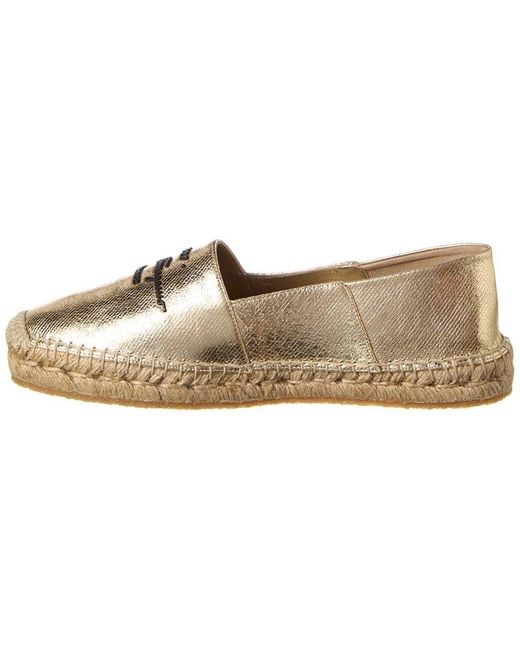 Ferragamo White Susana Leather Espadrille