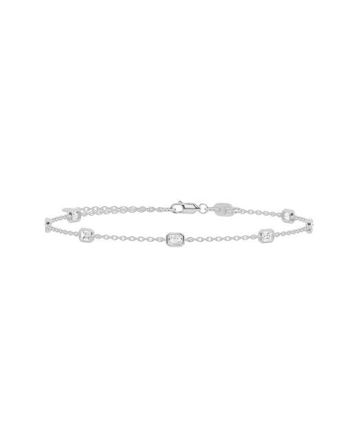 Lab Grown Diamonds White 14K 0.75 Ct. Tw. Lab-Grown Diamond Station Bracelet