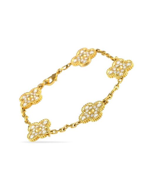 Van Cleef & Arpels Metallic 18K 2.41 Ct. Tw. Diamond Bracelet