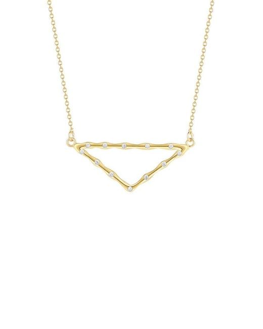 Reiss Metallic 14K 0.22 Ct. Tw. Diamond Necklace