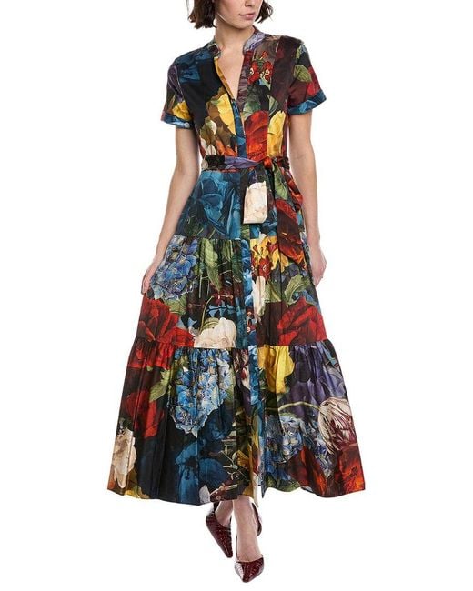 Alice + Olivia White Lucy Midi Shirt Dress