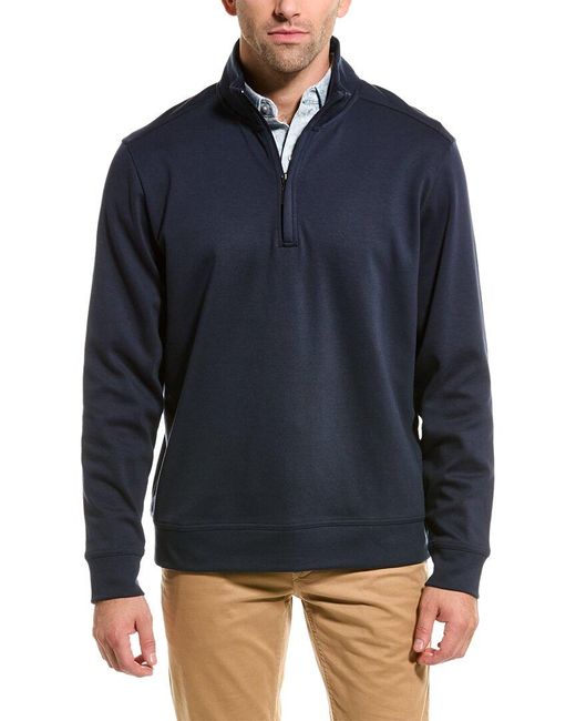 Tommy Bahama Blue New Martinique Half Zip Pullover for men