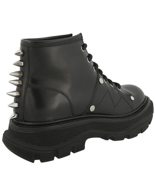 McQueen Black Leather Boot