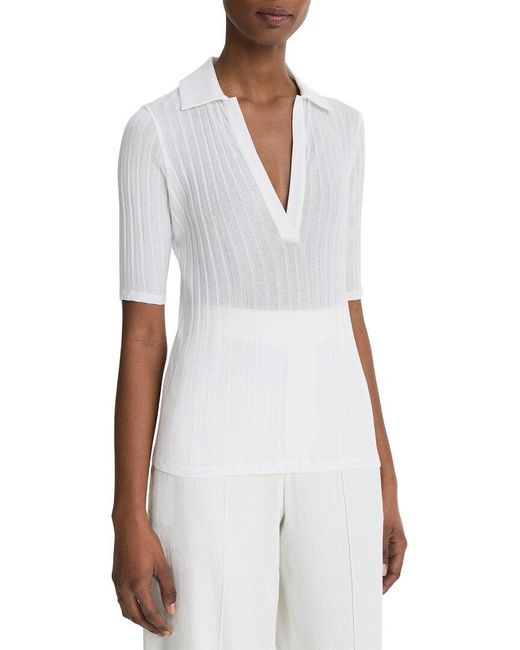 Vince White Polo Shirt