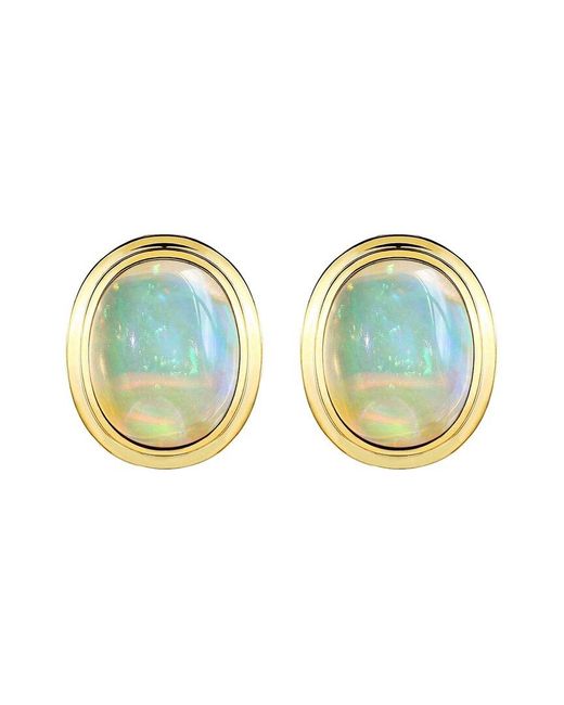 Kai Fine Jewelry Blue 14K 3.00 Ct. Tw. Opal Stud Earrings