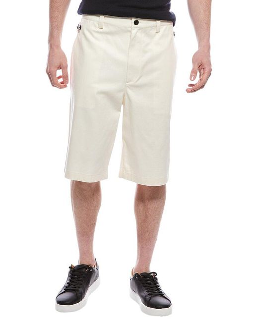 Theory White Twill Short for men