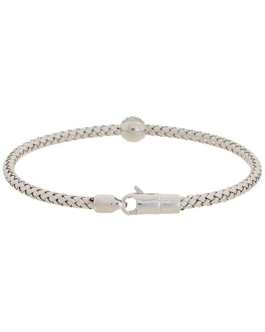 Meshmerise White 18K Rose Vermeil 0.05 Ct. Tw. Diamond Mesh Bangle