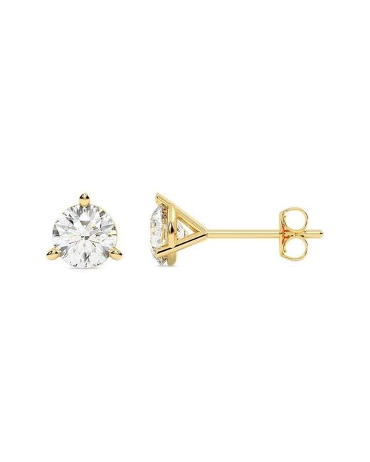Lab Grown Diamonds Metallic 14K 0.25 Ct. Tw. Lab-Grown Diamond Earrings