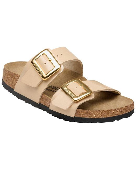 Birkenstock White Sydney Luxe Narrow Buckle Birko-Flor Sandal
