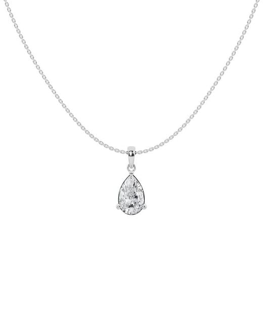 Lab Grown Diamonds Metallic 14K 1.50 Ct. Tw. Lab-Grown Diamond Solitaire Pendant Necklace