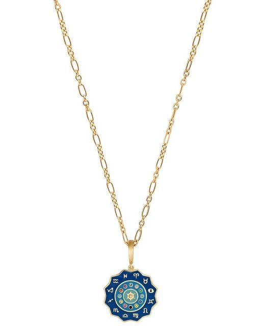 Karma and Luck Metallic Plated Cz Pendant Necklace