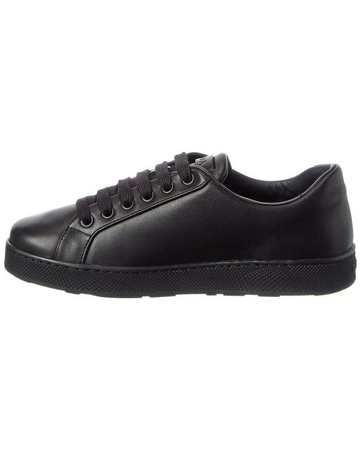 Prada Black Leather Sneaker