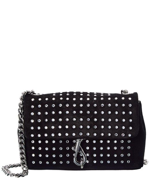 Rebecca Minkoff Edie Date Night Suede Crossbody in Black Lyst