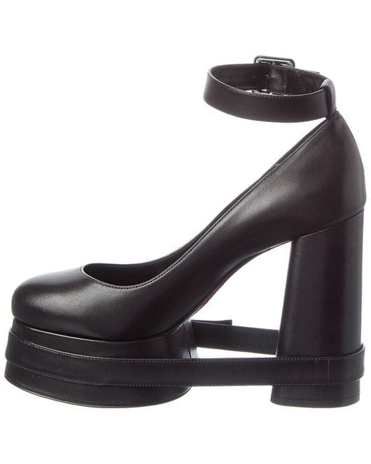 Christian Louboutin Black Yazefir Strap 127 Leather Pump