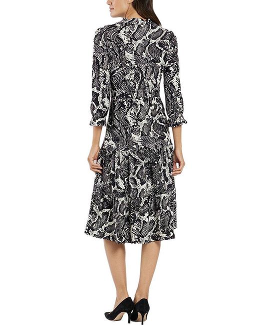 Jude Connally Black Maggie Tiered Midi Dress