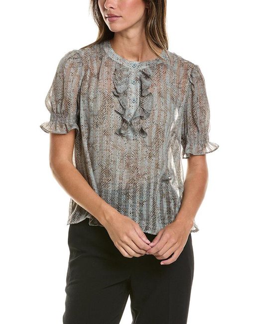 Cabi Gray Ethereal Blouse